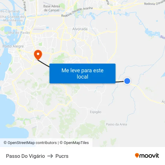 Passo Do Vigário to Pucrs map