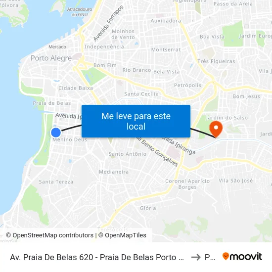Av. Praia De Belas 620 - Praia De Belas Porto Alegre - Rs 90110-000 Brasil to Pucrs map
