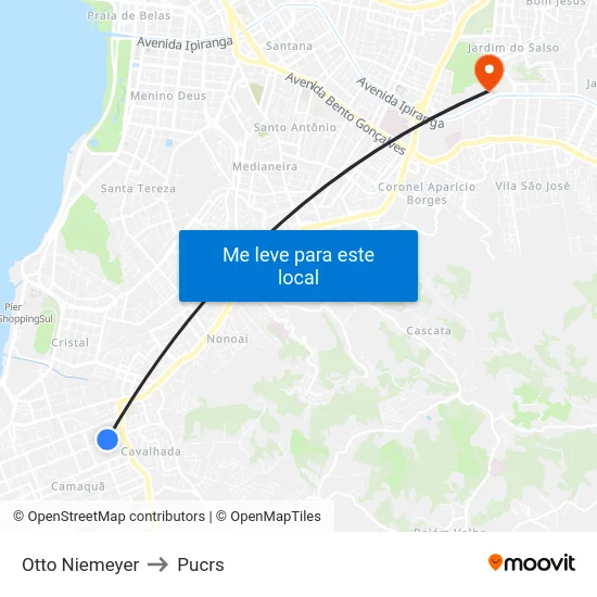 Otto Niemeyer to Pucrs map