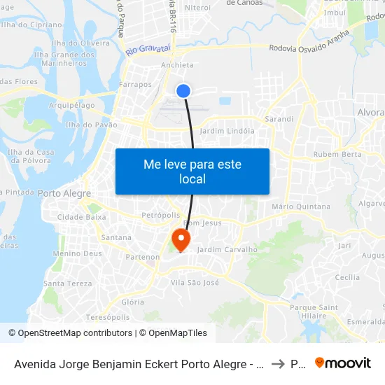 Avenida Jorge Benjamin Eckert Porto Alegre - Rio Grande Do Sul 90200 Brasil to Pucrs map