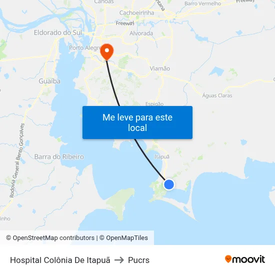 Hospital Colônia De Itapuã to Pucrs map