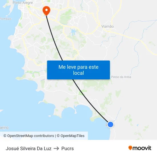 Josué Silveira Da Luz to Pucrs map