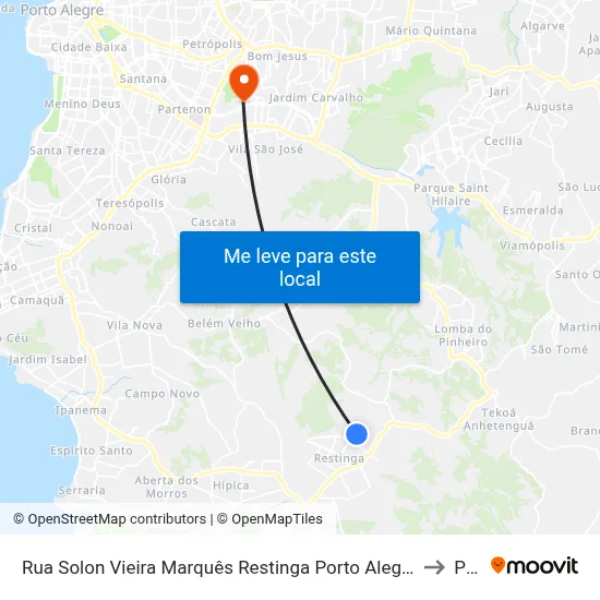 Rua Solon Vieira Marquês Restinga Porto Alegre - Rio Grande Do Sul 91791 Brasil to Pucrs map