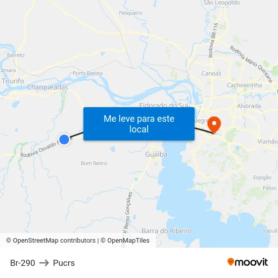 Br-290 to Pucrs map
