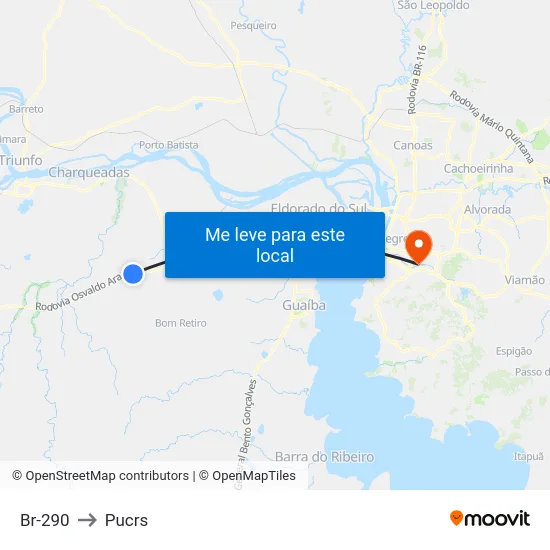 Br-290 to Pucrs map