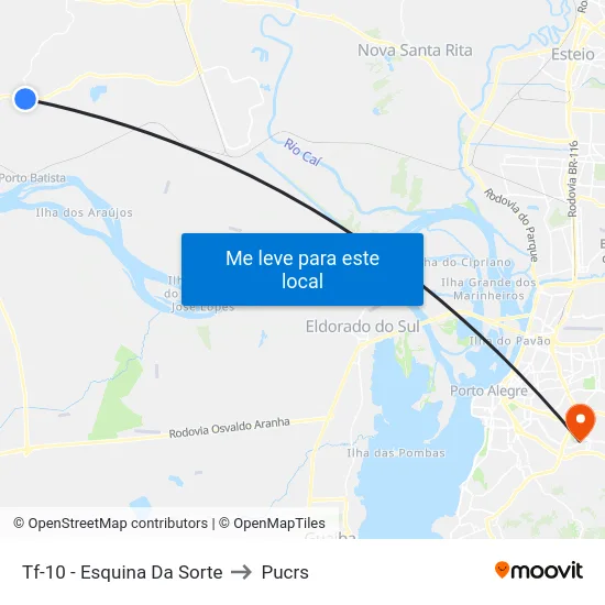 Tf-10 - Esquina Da Sorte to Pucrs map