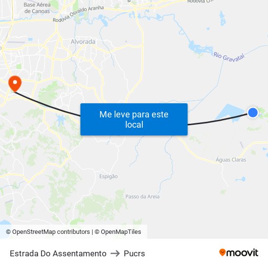 Estrada Do Assentamento to Pucrs map