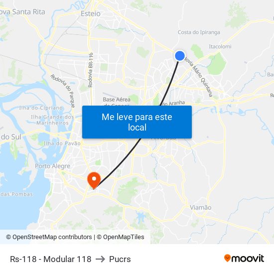 Rs-118 - Modular 118 to Pucrs map