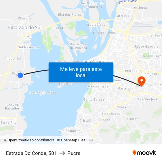 Estrada Do Conde, 501 to Pucrs map