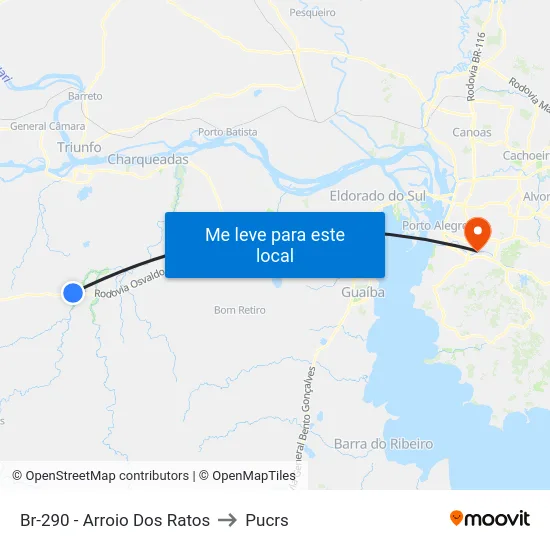 Br-290 - Arroio Dos Ratos to Pucrs map