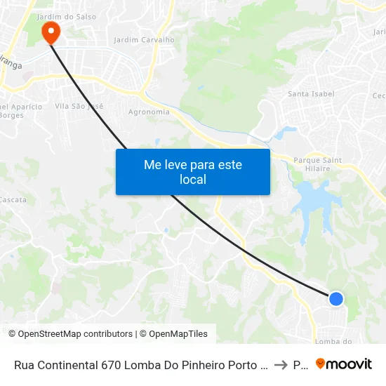 Rua Continental 670 Lomba Do Pinheiro Porto Alegre - Rio Grande Do Sul 91570 Brasil to Pucrs map