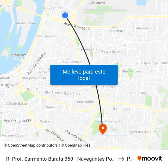 R. Prof. Sarmento Barata 360 - Navegantes Porto Alegre - Rs 90240-640 Brasil to Pucrs map