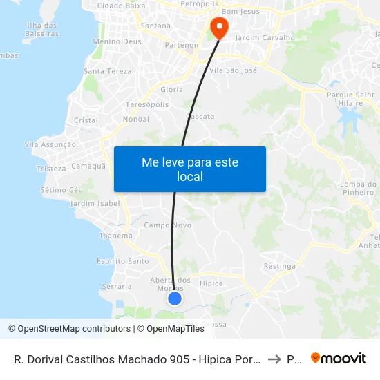R. Dorival Castilhos Machado 905 - Hipica Porto Alegre - Rs 91755-210 Brasil to Pucrs map