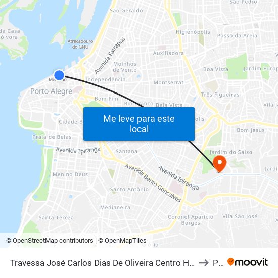 Travessa José Carlos Dias De Oliveira Centro Histórico Porto Alegre - Rio Grande Do Sul 90030 Brasil to Pucrs map