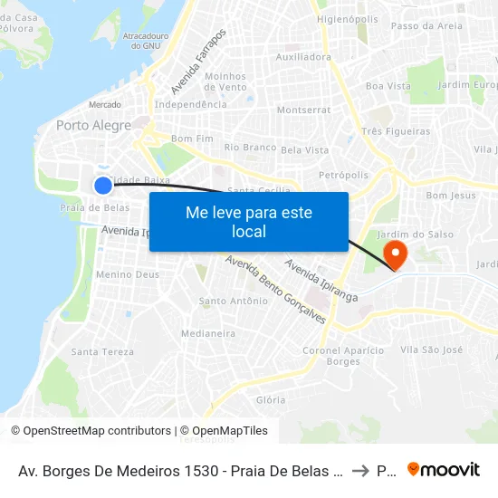 Av. Borges De Medeiros 1530 - Praia De Belas Porto Alegre - Rs 90020-024 Brasil to Pucrs map