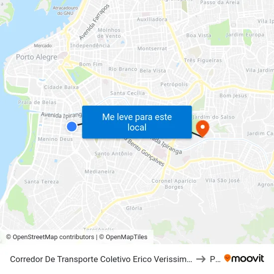 Corredor De Transporte Coletivo Erico Verissimo Azenha Porto Alegre - Rio Grande Do Sul 90130 Brasil to Pucrs map