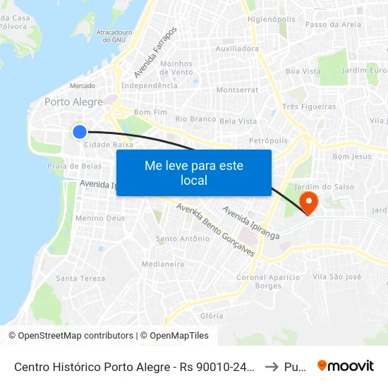 Centro Histórico Porto Alegre - Rs 90010-240 Brasil to Pucrs map