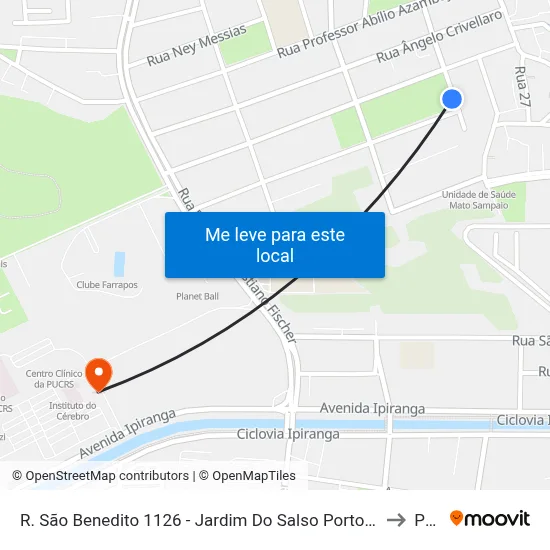 R. São Benedito 1126 - Jardim Do Salso Porto Alegre - Rs 91410-410 Brasil to Pucrs map