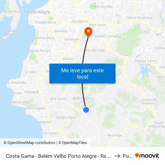 Costa Gama - Belém Velho Porto Alegre - Rs 91787-311 Brasil to Pucrs map
