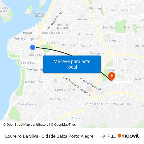Loureiro Da Silva - Cidade Baixa Porto Alegre - Rs 90050-200 Brasil to Pucrs map