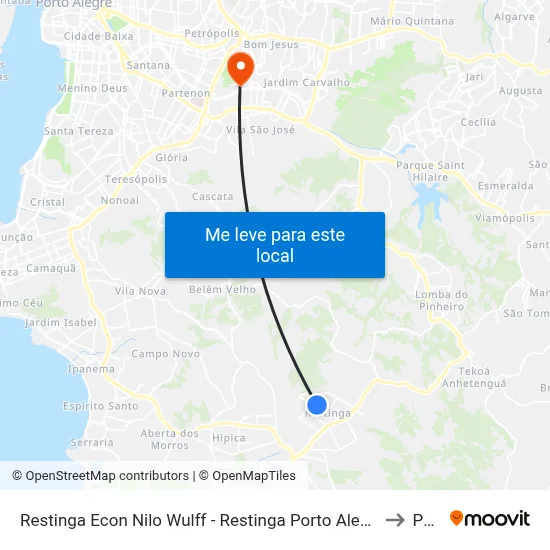 Restinga Econ Nilo Wulff - Restinga Porto Alegre - Rs 91793-430 Brasil to Pucrs map