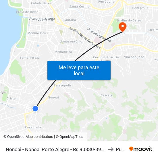 Nonoai - Nonoai Porto Alegre - Rs 90830-390 Brasil to Pucrs map