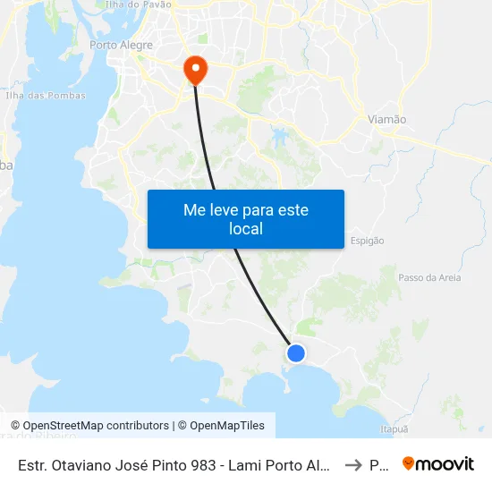 Estr. Otaviano José Pinto 983 - Lami Porto Alegre - Rs 91787-660 Brasil to Pucrs map
