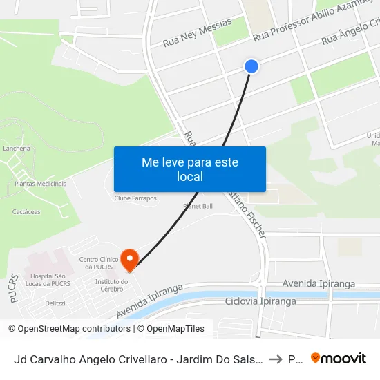 Jd Carvalho Angelo Crivellaro - Jardim Do Salso Porto Alegre - Rs 91410-140 Brasil to Pucrs map