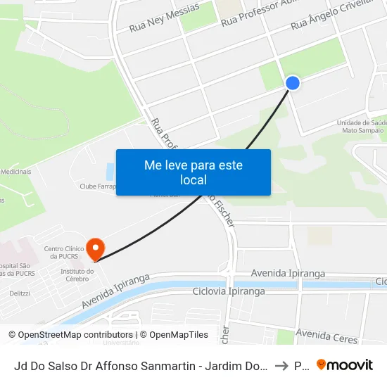 Jd Do Salso Dr Affonso Sanmartin - Jardim Do Salso Porto Alegre - Rs 91410-110 Brasil to Pucrs map