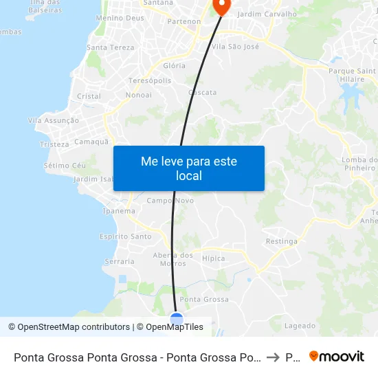 Ponta Grossa Ponta Grossa - Ponta Grossa Porto Alegre - Rs 91780-580 Brasil to Pucrs map