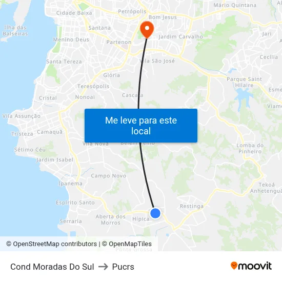 Cond Moradas Do Sul to Pucrs map