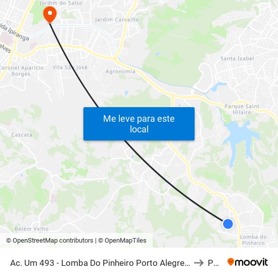 Ac. Um 493 - Lomba Do Pinheiro Porto Alegre - Rs 91560-540 Brasil to Pucrs map
