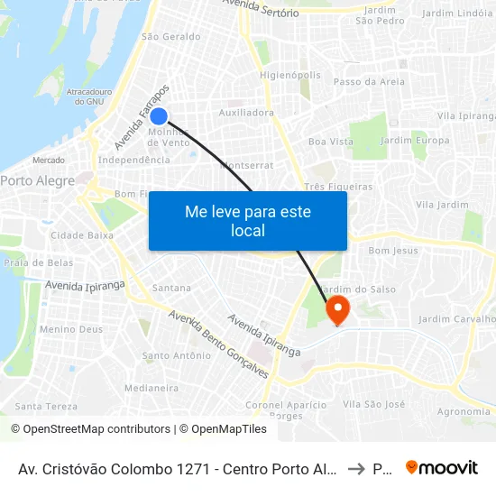 Av. Cristóvão Colombo 1271 - Centro Porto Alegre - Rs 90560-002 Brasil to Pucrs map