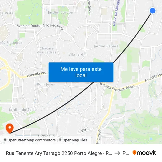 Rua Tenente Ary Tarragô 2250 Porto Alegre - Rio Grande Do Sul 91225-001 Brasil to Pucrs map