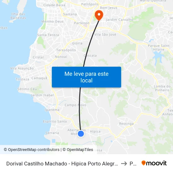 Dorival Castilho Machado - Hipica Porto Alegre - Rs 91755-210 Brasil to Pucrs map