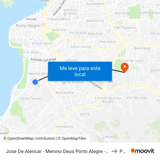 Jose De Alencar - Menino Deus Porto Alegre - Rs 90150-090 Brasil to Pucrs map