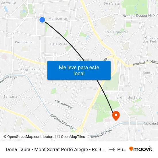 Dona Laura - Mont Serrat Porto Alegre - Rs 90440-003 Brasil to Pucrs map