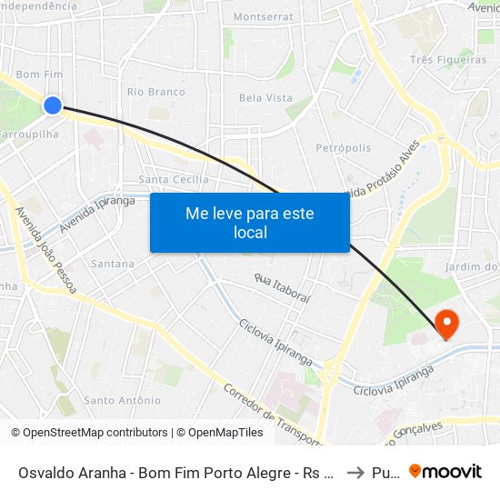 Osvaldo Aranha - Bom Fim Porto Alegre - Rs 90035-190 Brasil to Pucrs map