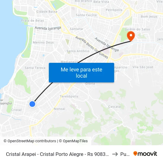 Cristal Arapei - Cristal Porto Alegre - Rs 90830-582 Brasil to Pucrs map