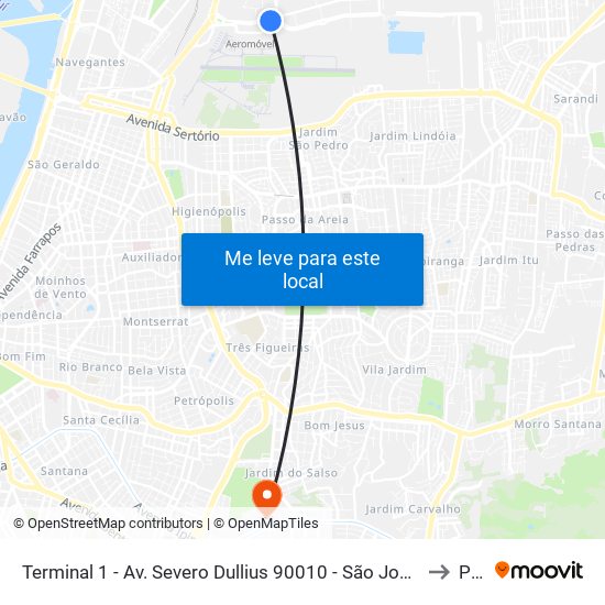 Terminal 1 - Av. Severo Dullius 90010 - São João Porto Alegre - Rs 90200-310 Brasil to Pucrs map