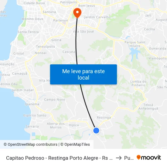 Capitao Pedroso - Restinga Porto Alegre - Rs 91790-400 Brasil to Pucrs map