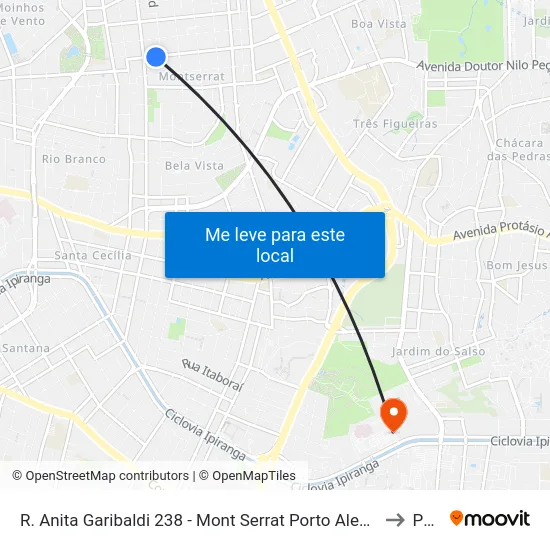 R. Anita Garibaldi 238 - Mont Serrat Porto Alegre - Rs 90480-200 Brasil to Pucrs map