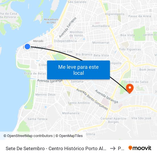 Sete De Setembro - Centro Histórico Porto Alegre - Rs 90010-020 Brasil to Pucrs map