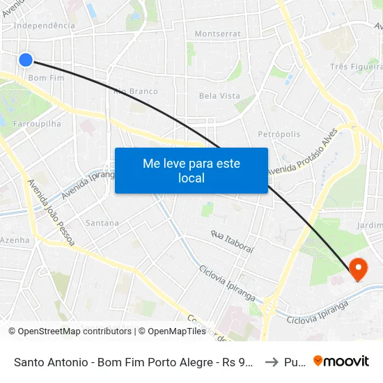 Santo Antonio - Bom Fim Porto Alegre - Rs 90035-060 Brasil to Pucrs map