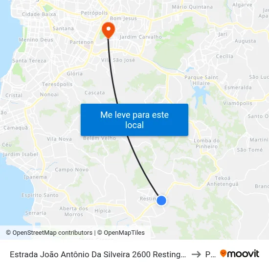 Estrada João Antônio Da Silveira 2600 Restinga Porto Alegre - Rio Grande Do Sul 91790 Brasil to Pucrs map