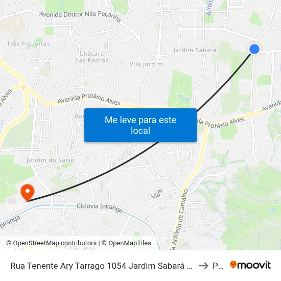 Rua Tenente Ary Tarrago 1054 Jardim Sabará Porto Alegre - Rs 91510-390 Brasil to Pucrs map