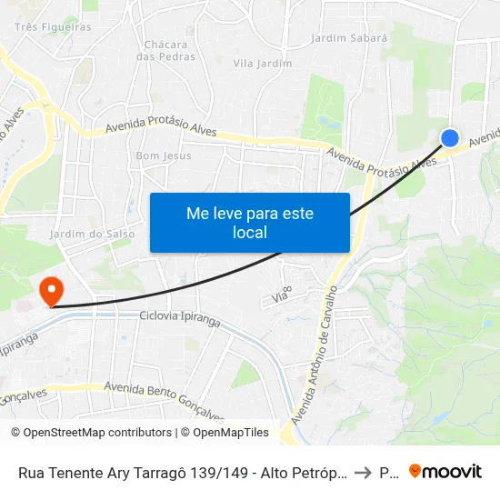 Rua Tenente Ary Tarragô 139/149 - Alto Petrópolis Porto Alegre - Rs 91225-000 Brasil to Pucrs map