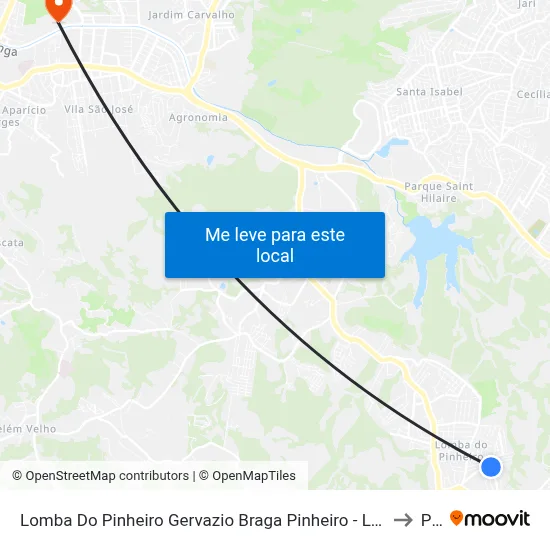 Lomba Do Pinheiro Gervazio Braga Pinheiro - Lomba Do Pinheiro Porto Alegre - Rs 91570-650 Brasil to Pucrs map