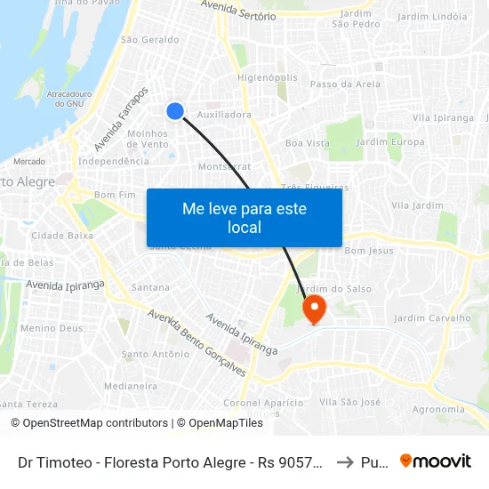 Dr Timoteo - Floresta Porto Alegre - Rs 90570-041 Brasil to Pucrs map