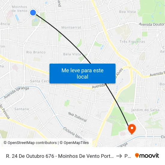 R. 24 De Outubro 676 - Moinhos De Vento Porto Alegre - Rs 90510-000 Brasil to Pucrs map